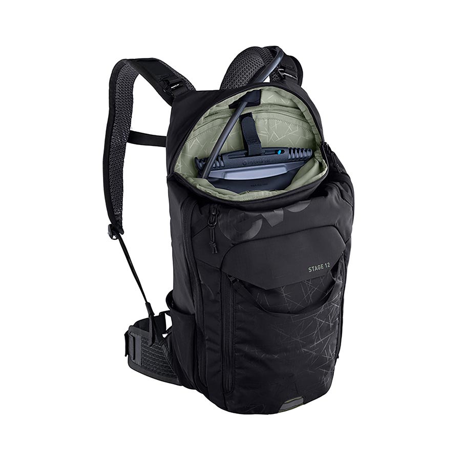 721511-01::5::721511-01::EVOC, Stage 12, Sac d'hydratation, Volume: 12L, Réservoir: Non inclus, Noir
