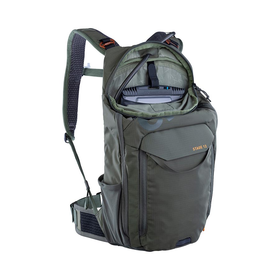 721511-03::5::721511-03::EVOC, Stage 12, Sac d'hydratation, Volume: 12L, Réservoir: Non inclus, Olive foncé