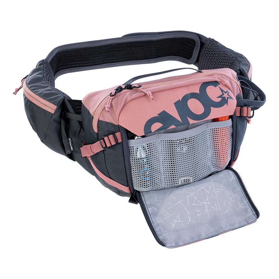 721516-03::2::721516-03::EVOC, Hip Pack Pro 3, Sac de taille, 3L, Non inclus, Rose poussière/Gris carbone