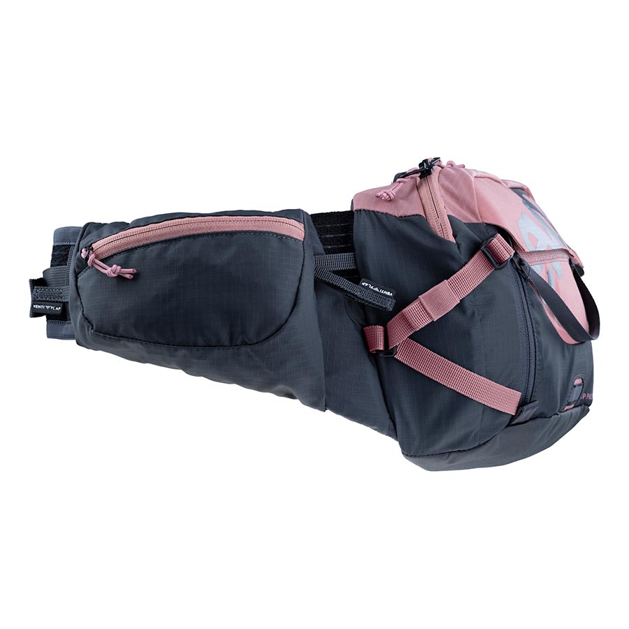 721516-03::3::721516-03::EVOC, Hip Pack Pro 3, Sac de taille, 3L, Non inclus, Rose poussière/Gris carbone