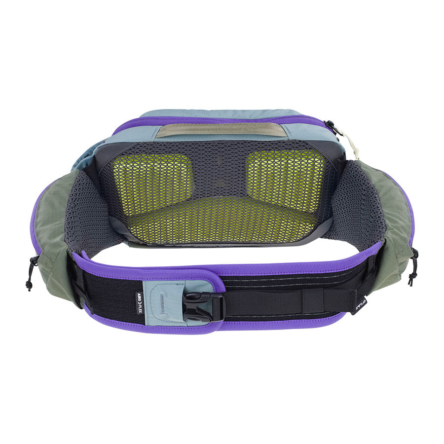 721516-05::1::721516-05::EVOC, Hip Pack Pro 3 , Acier/ Violet/ Olive Foncé