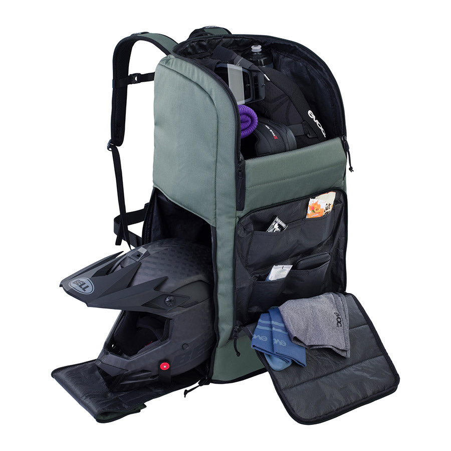 721728-02::4::721728-02::EVOC, Gear Backpack 90, Sac à dos, 90L, Olive foncé