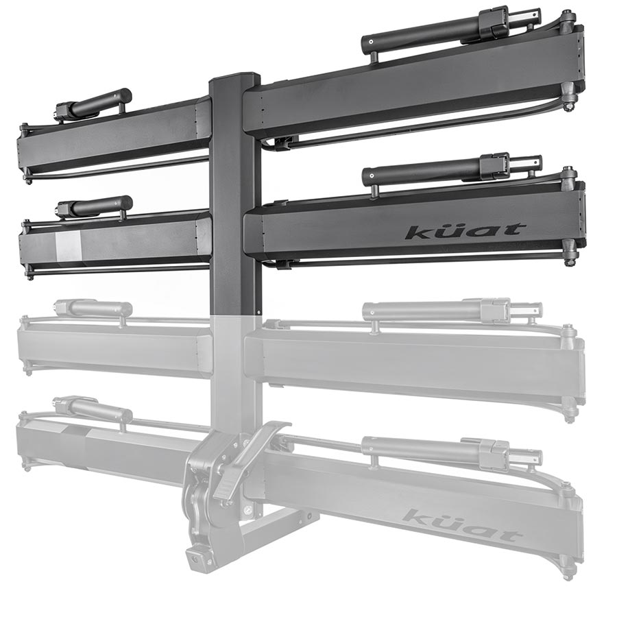 751580-02::1::751580-02::Kuat, Piston Pro Add-On, Extension pour porte-vélo sur attelage, Vélos: 2, Noir sablé