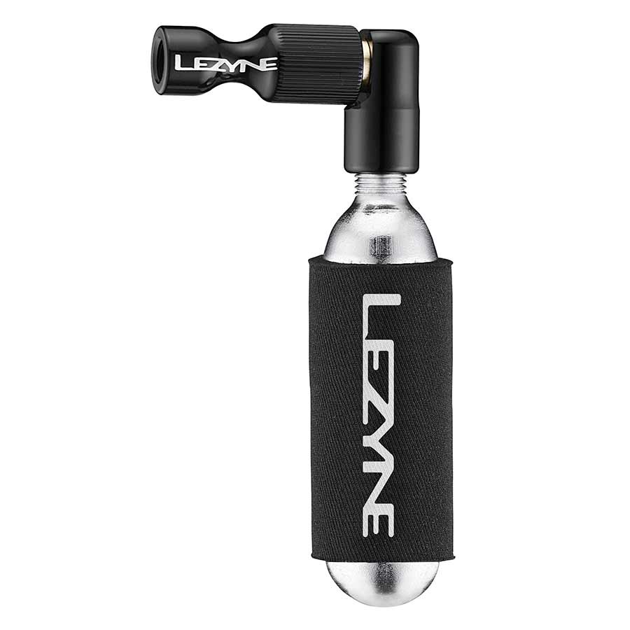 760141-02::0::760141-02::Lezyne, Trigger Drive, Détendeur CO2, Avec filets, Presta, Schrader, Noir, 1x16g