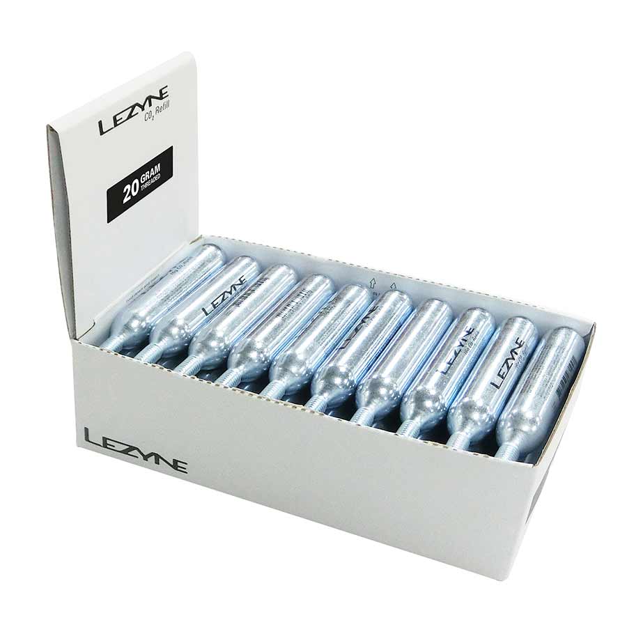 760145-08::0::760145-08::Lezyne, Cartouche de CO2, 20g, Avec filets, 30 pcs