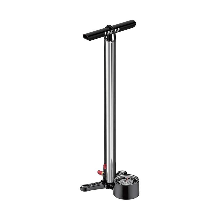 760238-06::0::760238-06::Lezyne, CNC Floor Drive 3.5", Pompe à pied, ABS-1 Pro Chuck, 220psi, Argent