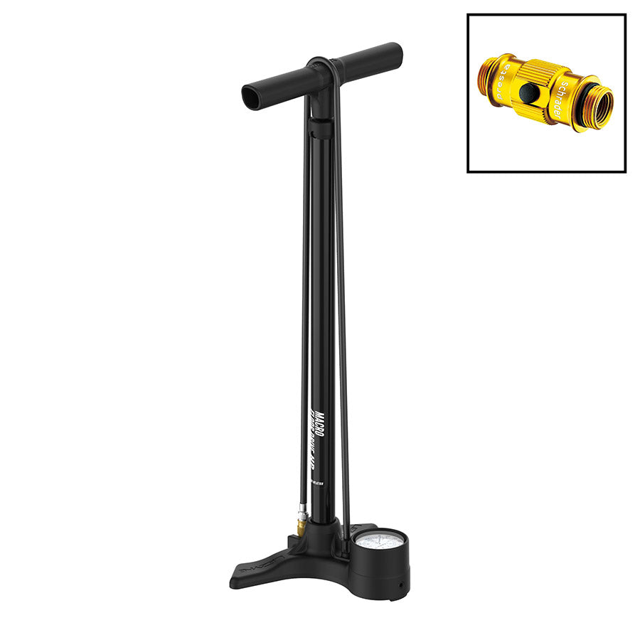 760464-06::0::760464-06::Lezyne, Macro Floor Drive, Pompe à pied, ABS flip chuck, 220psi, Noir