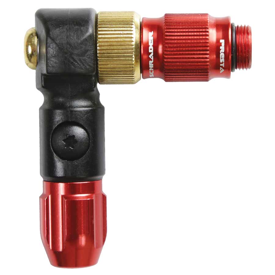 760465-01::0::760465-01::Lezyne, Tête de pompe à pied ABS-1 Pro HP, Haut Volume, Rouge