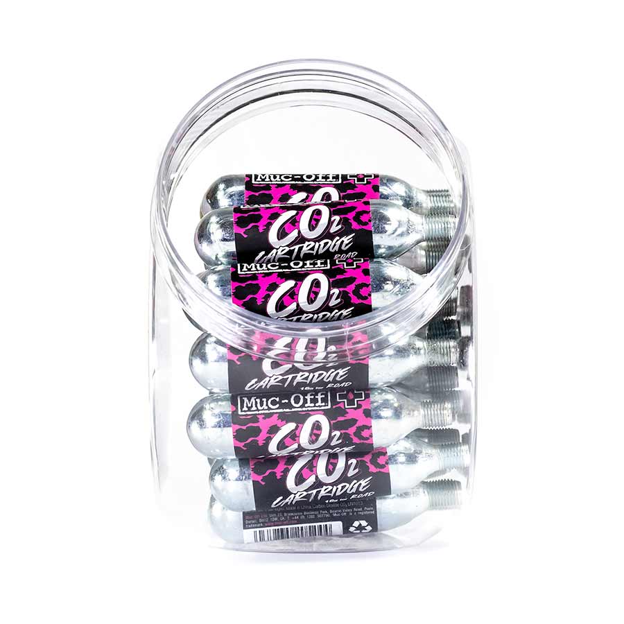 760504-01::2::760504-01::Muc-Off, Cartouches CO2 16g, Avec filets, 40pcs