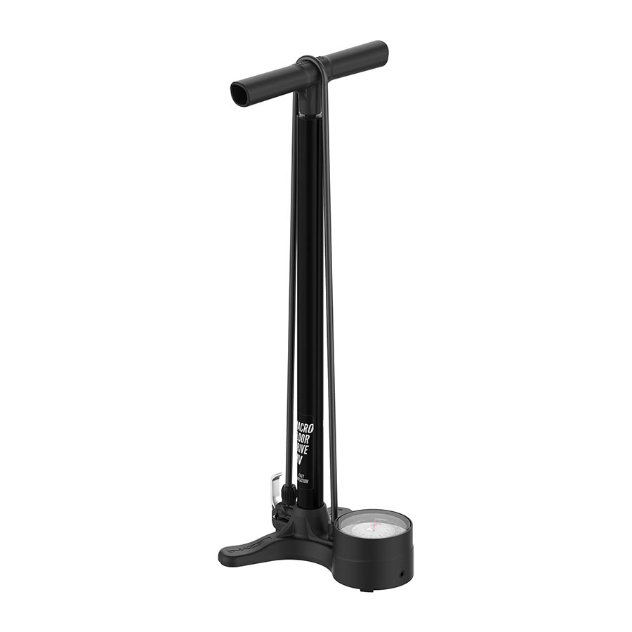 760562-02::0::760562-02::Lezyne, Macro Floor Drive HV, Pompe à pied, Dual Valve, Noir Mat