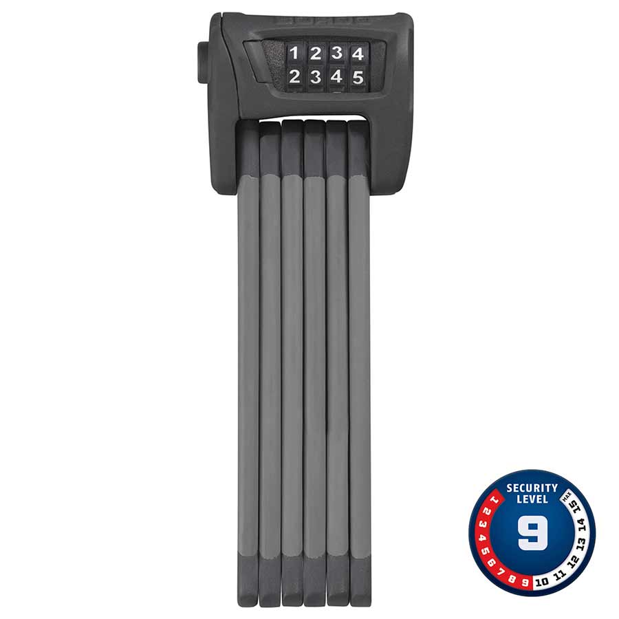 810131-07::0::810131-07::Abus, Bordo 6100, Cadenas pliable avec serrure à combinaison, 90cm (3'), Fixation, Noir