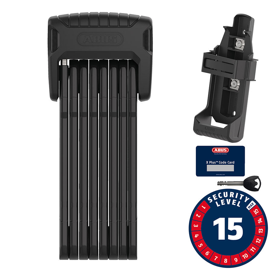 810149-07::0::810149-07::Abus, Bordo Granit XPlus 6500K, Cadenas pliable, Clé, 5.5mm, 120cm, 3.94', SH, Noir