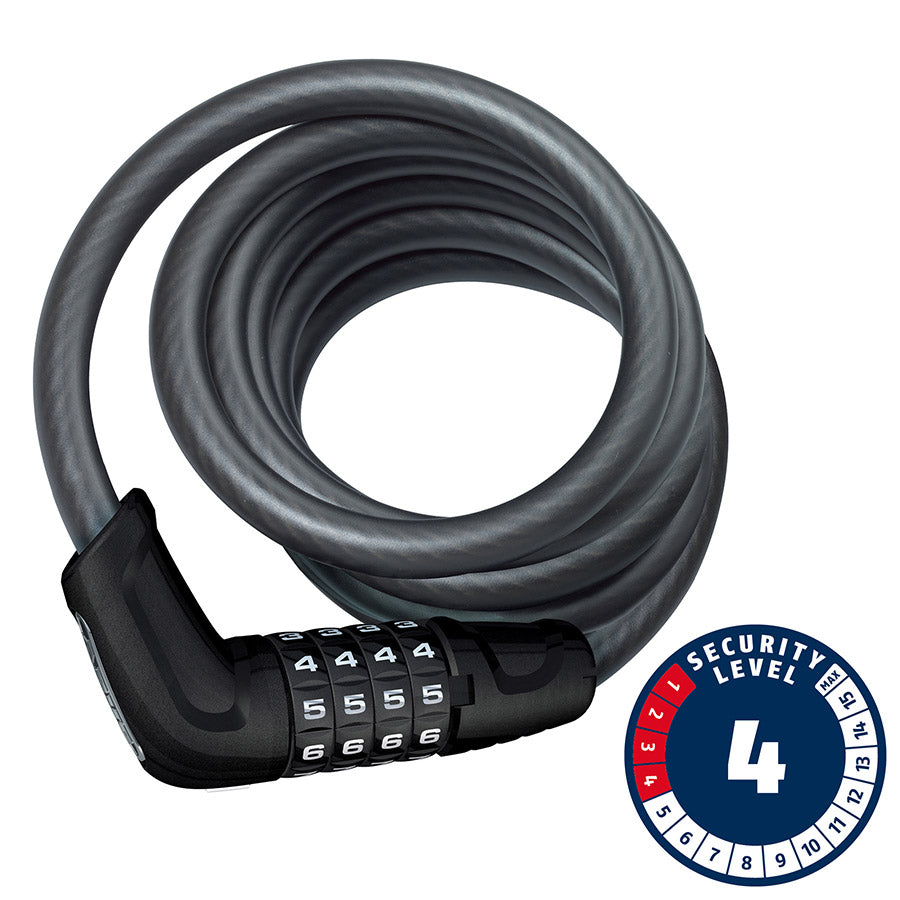 810243-01::0::810243-01::Abus, Tresor 6512C, Cadenas à câble, Combinaison, 12mm, 180cm, 5.9', Noir