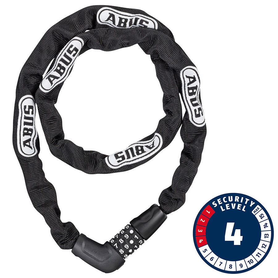 810397-01::0::810397-01::Abus, Steel-O-Chain 5805C Chaîne avec serrure à combinaison, 5mm x 75cm (5mm x 2.5'), Noir