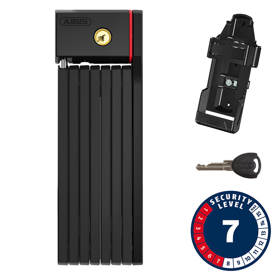 810491-01::0::810491-01::Abus, Bordo Big uGrip 5700, Cadenas pliable, Clé, 100cm, 3.3', 5mm, Noir