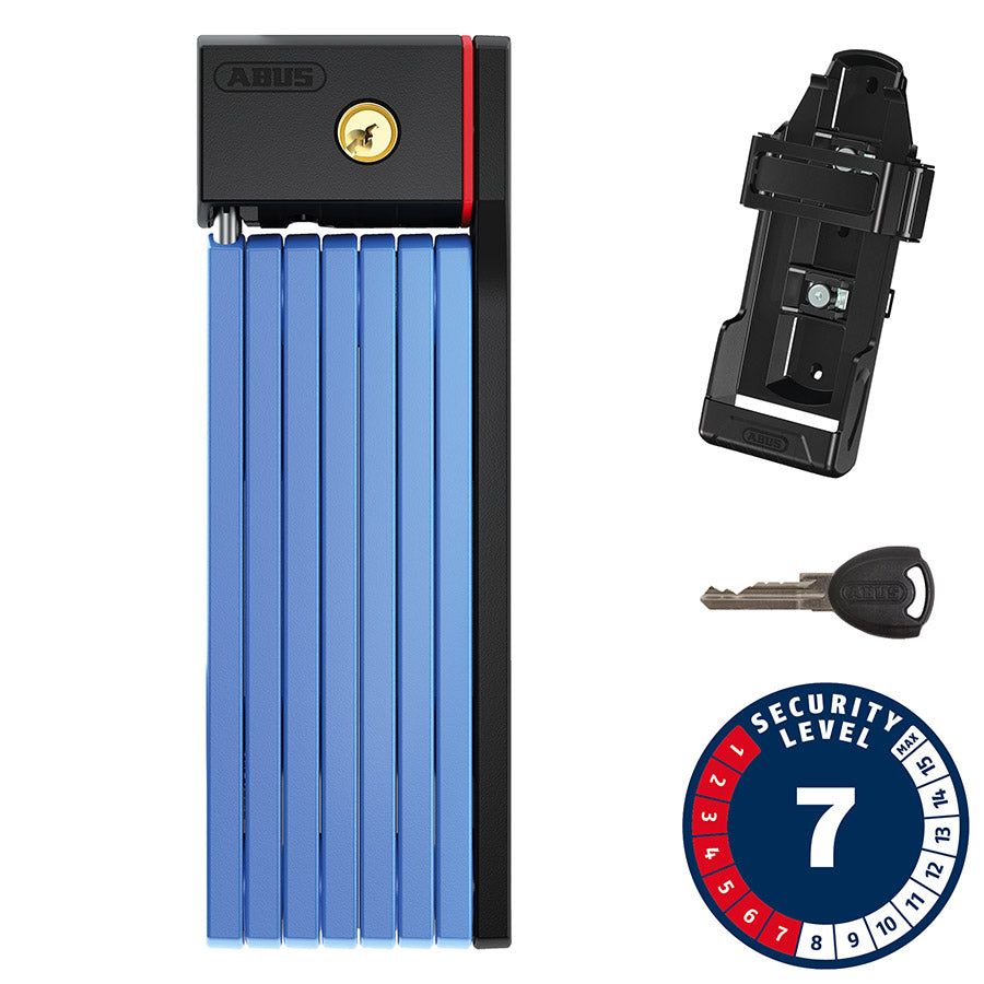 810491-03::0::810491-03::Abus, Bordo Big uGrip 5700, Cadenas pliable, Clé, 100cm, 3.3', 5mm, Bleu