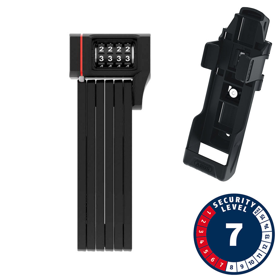 810492-01::0::810492-01::Abus, Bordo uGrip 5700C, Cadenas pliable, Combinaison, 80cm, 2.6', 5mm, Noir