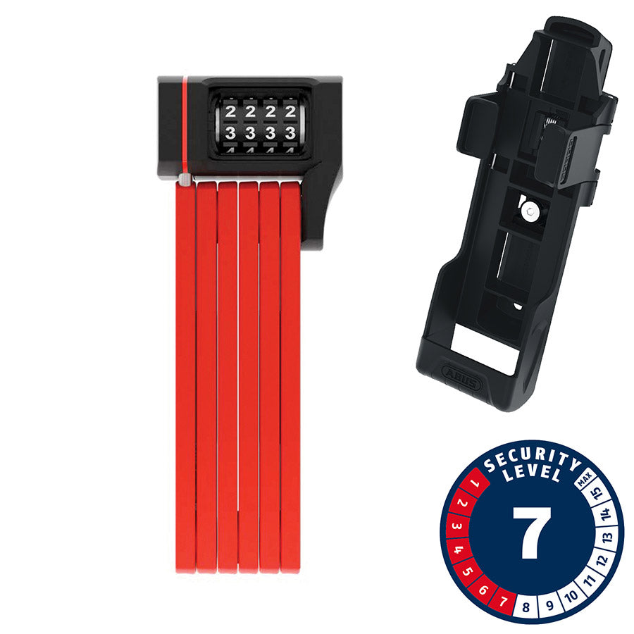 810492-04::0::810492-04::Abus, Bordo uGrip 5700C, Cadenas pliable, Combinaison, 80cm, 2.6', 5mm, Rouge