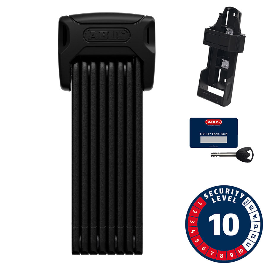 810539-02::0::810539-02::Abus, Bordo XPlus 6000K, Cadenas pliable, Clé, 5.0mm, 120cm, 3.94', SH, Noir