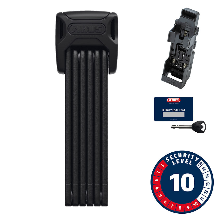 810539-03::0::810539-03::Abus, Bordo XPlus 6000K, Cadenas pliable, Clé, 5.0mm, 90cm, 2.95', SF, Noir