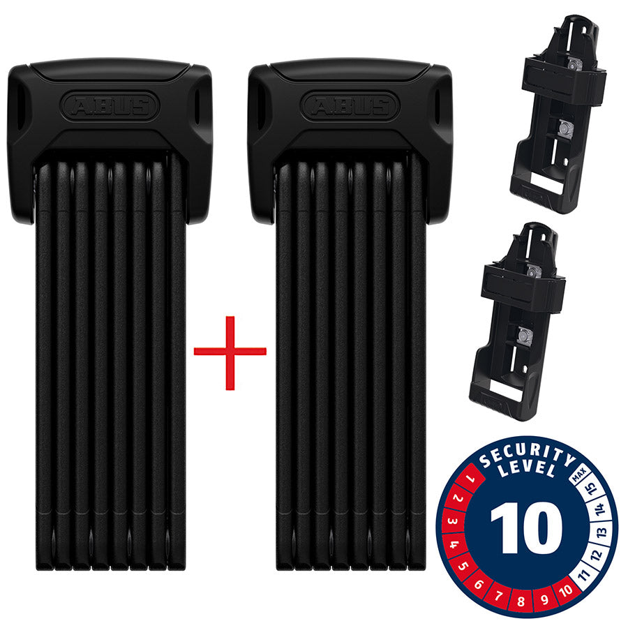 810540-02::0::810540-02::Abus, Bordo XPlus 6000K Twinset, Cadenas pliable, Clé, 120cm, 3.9', 5mm, Noir