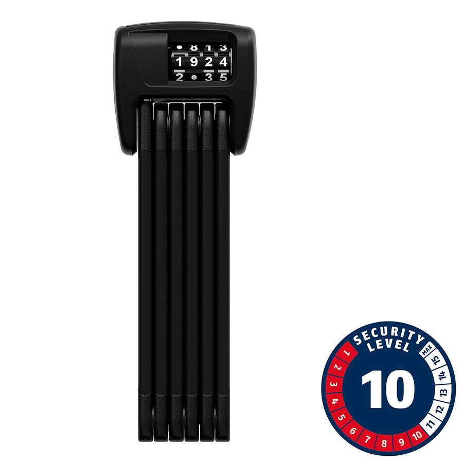 810541-01::0::810541-01::Abus, Bordo 6000C, Cadenas pliable, Combinaison, 90cm, 3', 5mm, Noir