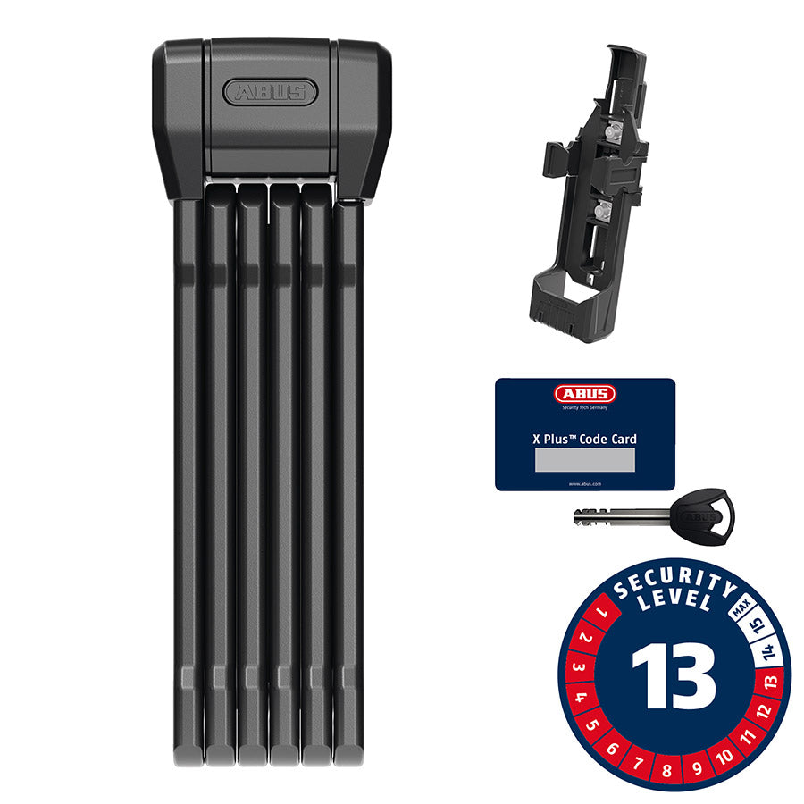 810671-01::0::810671-01::Abus, Bordo XPlus 6200K, Cadenas pliable, Clé, 5mm, 90cm, 3.0', SH, Noir