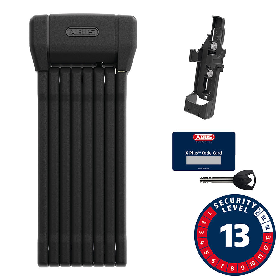 810671-02::0::810671-02::Abus, Bordo 6200K XPlus, Cadenas pliable, Clé, 5mm, 120cm, 3.94', SH, Noir