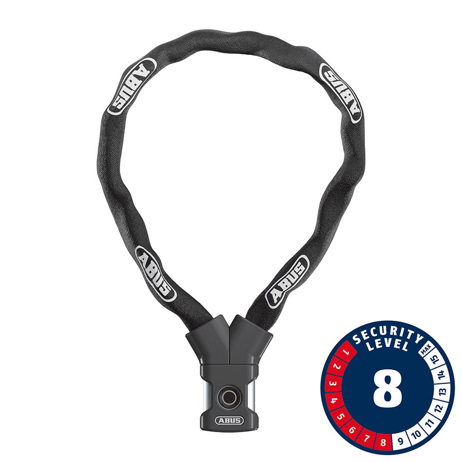 810688-01::0::810688-01::Abus, Yardo, Cadenas à chaîne, Empreinte digitale, 7mm, 110cm, 3.6', Noir
