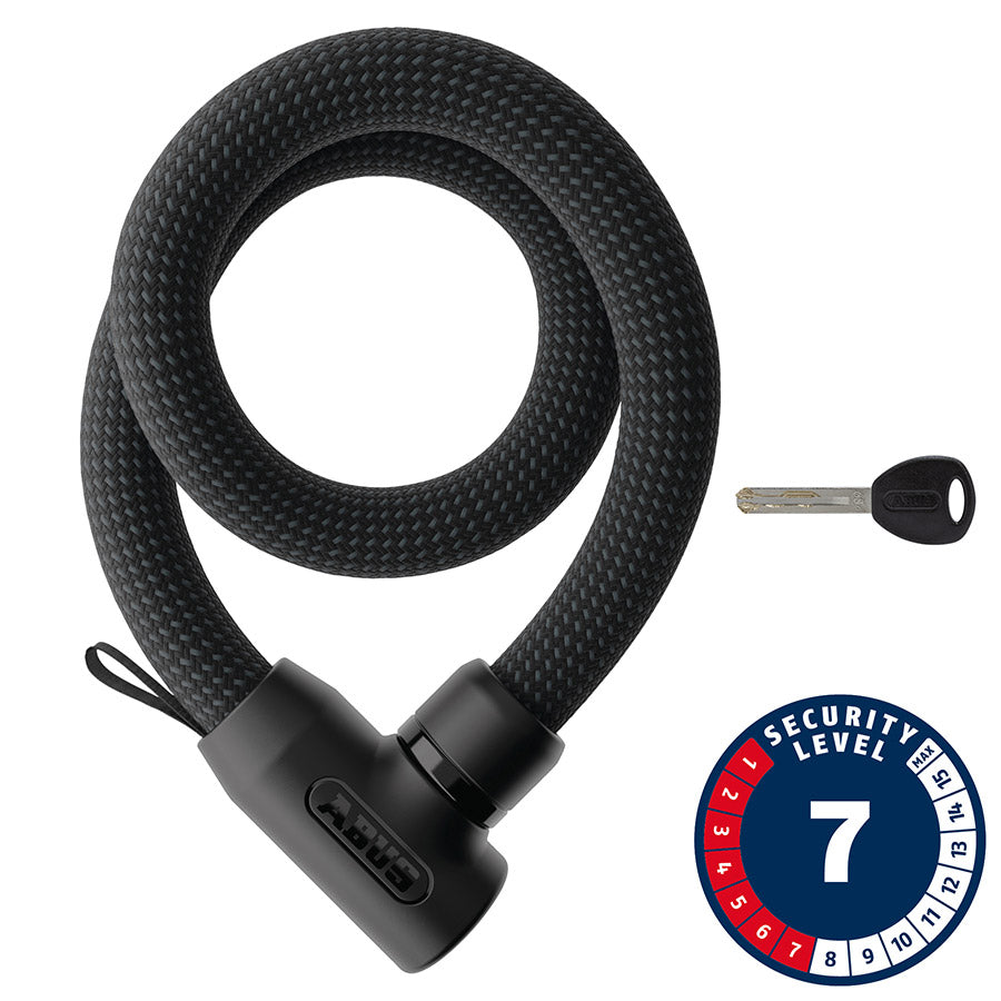 810692-02::0::810692-02::Abus, Yarnit 4004K, Cadenas à chaîne, Clé, 4mm, 110cm, 3.6', Noir