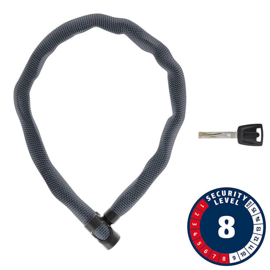 810706-02::0::810706-02::Abus, IVERA 7210K, Cadenas à chaîne, Clé, 7mm, 100cm, 3.6', Anthracite