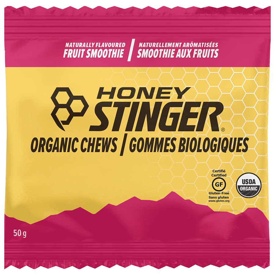 840032-01::0::840032-01::Honey Stinger, Organic, Jujubes énergétiques, Boîte de 12 x 50g, Frappé au fruits