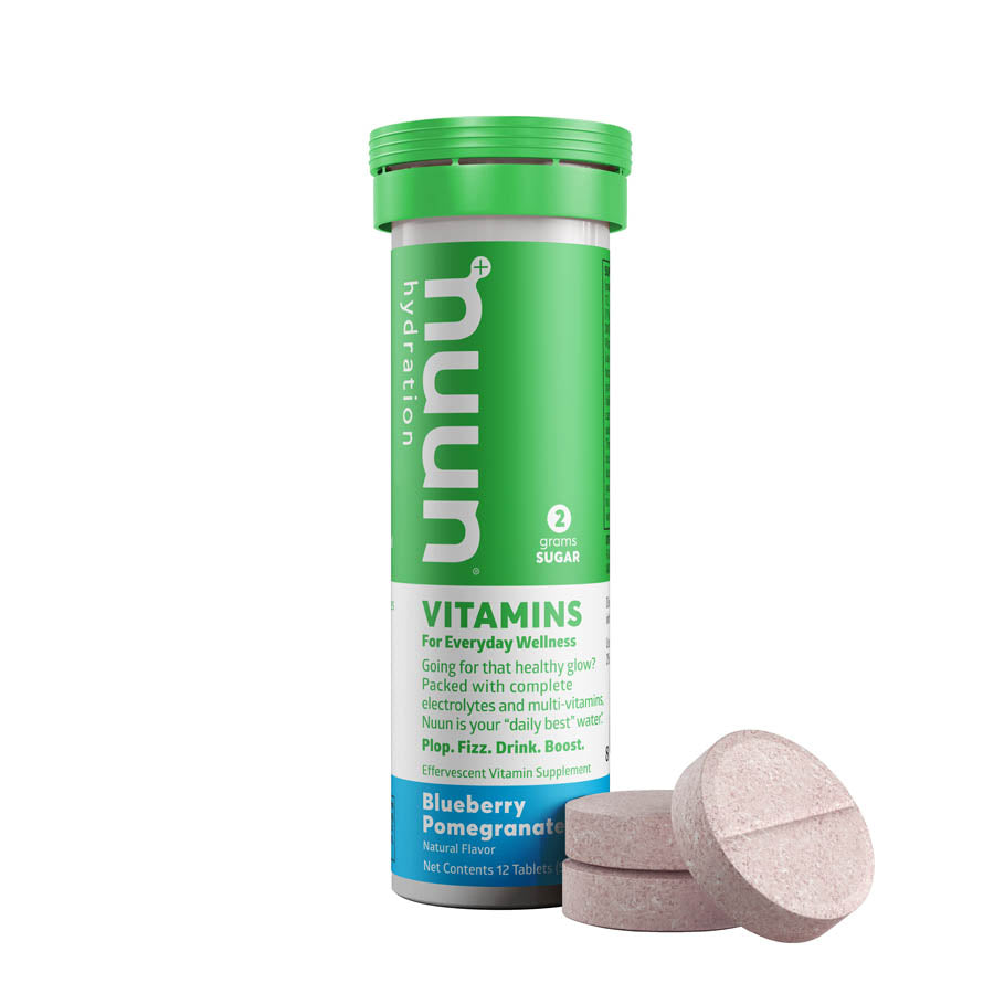 840368-01::1::840368-01::Nuun, Vitamins, Poudre, Bleuets/Grenade, Boîte de 8, 12 portions