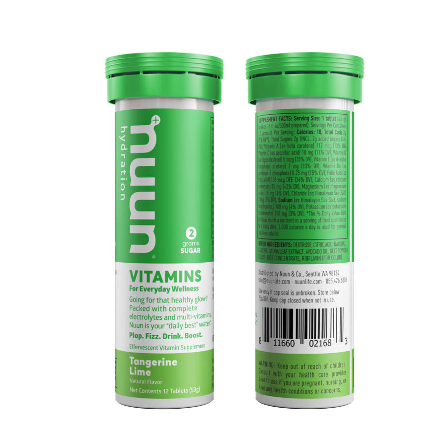 840368-02::2::840368-02::Nuun, Vitamins, Poudre, Tangerine/Lime, Boîte de 8, 12 portions