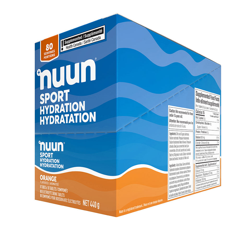 840508-05::3::840508-05::Nuun, Sport, Poudre, Orange, Boîte de 8, 10 portions, 8pcs