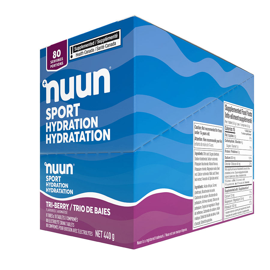 840508-07::3::840508-07::Nuun, Sport, Poudre, Tri-Berry, Boîte de 8, 10 portions, 8pcs