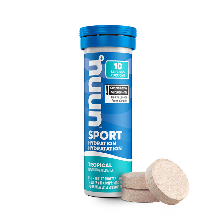 840508-08::1::840508-08::Nuun, Sport, Poudre, Tropical, Boîte de 8, 10 portions, 8pcs