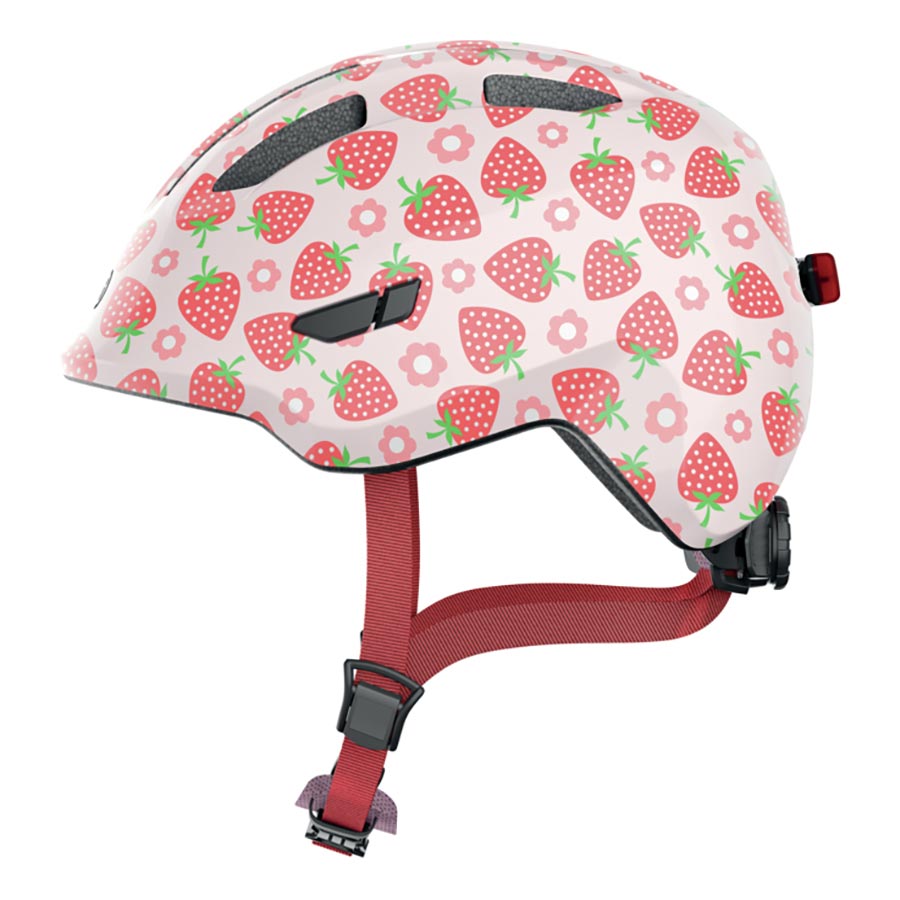 850556-02-S::0::850556-02-S::Abus, Smiley 3.0 LED, Casque, S, 45 - 50cm, Fraise Rose
