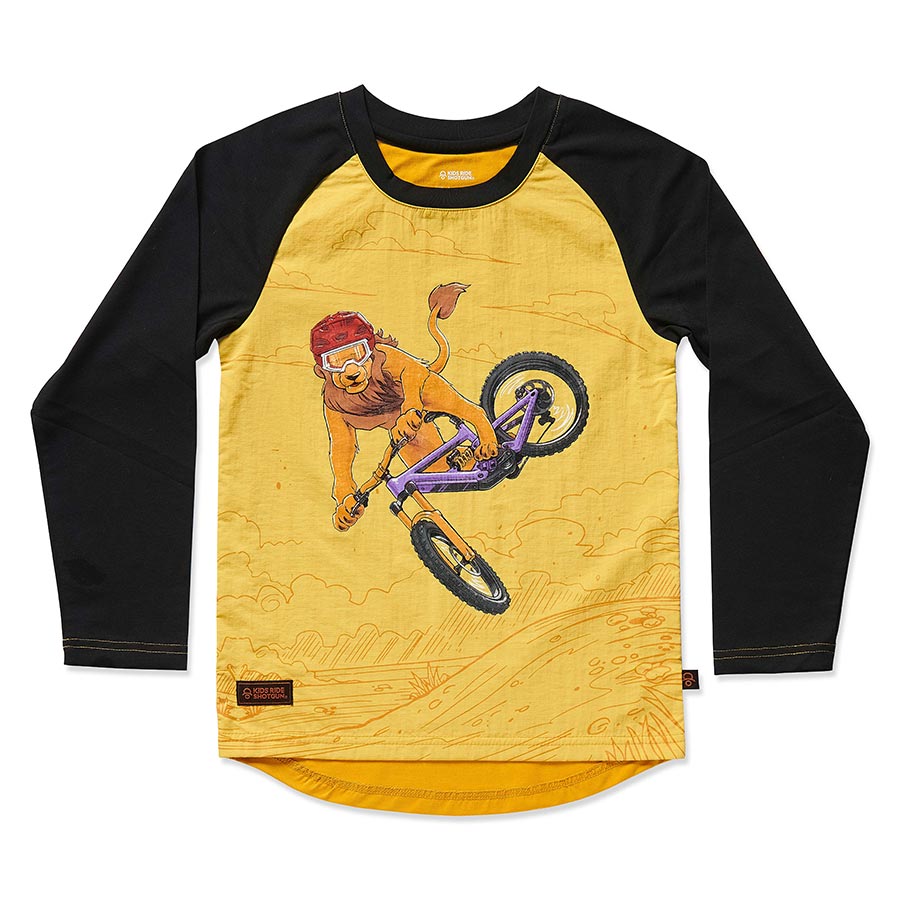 863339-02-S::0::863339-02-S::Kids Ride Shotgun, Windproof MTB Enfants, Maillot pour enfant, Lion, S