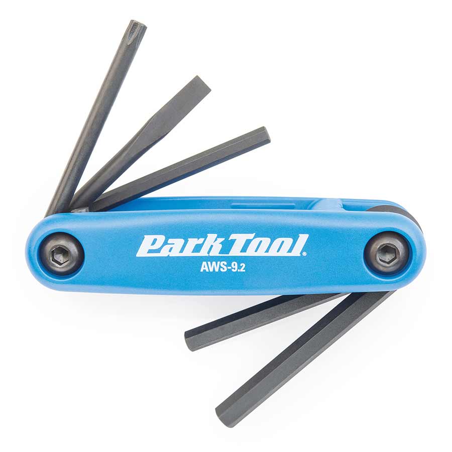 901657-01::0::901657-01::Park Tool, AWS-9.2, Tournevis et clés hexagonales repliables, 4mm, 5mm, 6mm, plat et T25