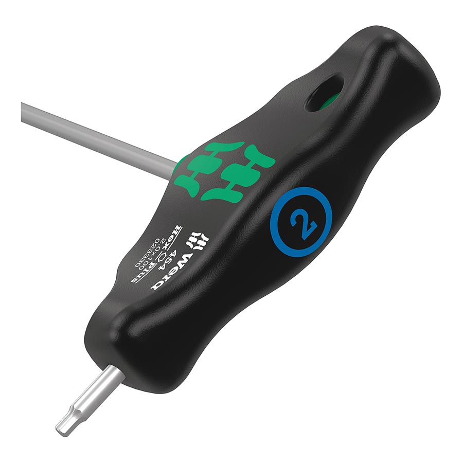 902229-01::1::902229-01::Wera, 454 T-handle Hex-Plus, Clé hexagonale, Hex 2.0 x100mm, Métrique