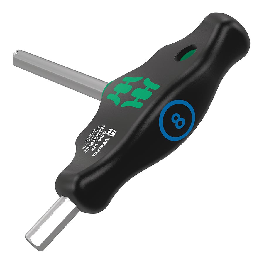 902229-07::1::902229-07::Wera, 454 T-handle Hex-Plus, Clé hexagonale, Hex 8.0 x200mm HF, Métrique