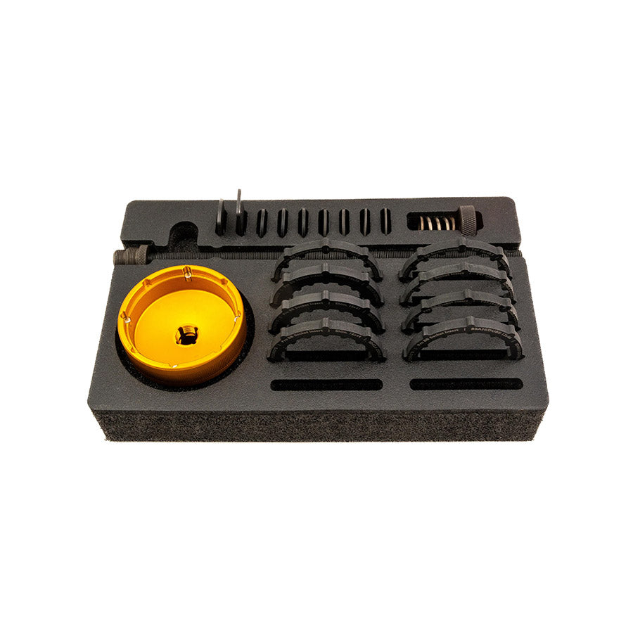 902888-02::0::902888-02::Pedros, Pro BB Socket, Outil pour jeu de pédalier, Shimano 16x44, Shimano 16x41, Shimano 16x39, BSA30/DUB 12x46, T47 16x52, T47 12x52, T47 16x48.5, & Prax. 12x49, Ensemble