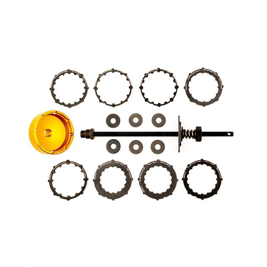 902888-02::2::902888-02::Pedros, Pro BB Socket, Outil pour jeu de pédalier, Shimano 16x44, Shimano 16x41, Shimano 16x39, BSA30/DUB 12x46, T47 16x52, T47 12x52, T47 16x48.5, & Prax. 12x49, Ensemble