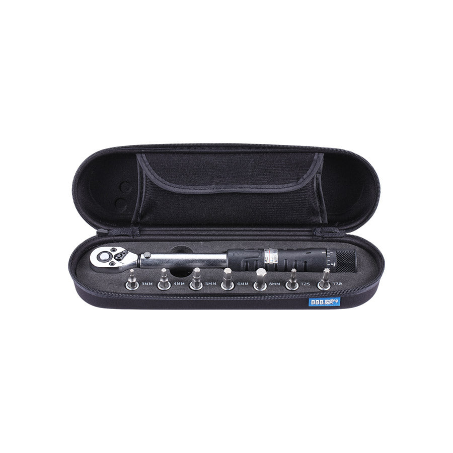 902945-01::1::902945-01::BBB Cycling, BTL-73 TorqueSet, Clé dynamométrique, À cliquet: Oui, : 1/4'', : Nm, : 3,4,5,6,8mm Hex, T25, T30, Ensemble