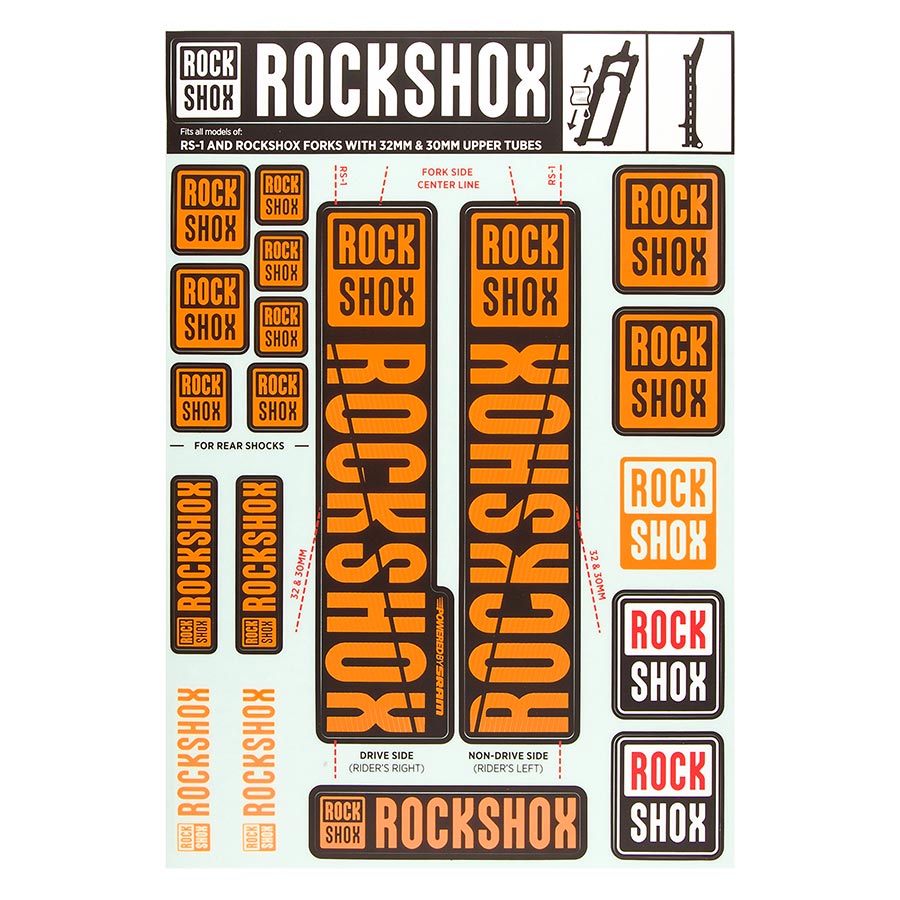 942522-07::0::942522-07::RockShox, Autocollants 30/32 mm, NE02 Orange