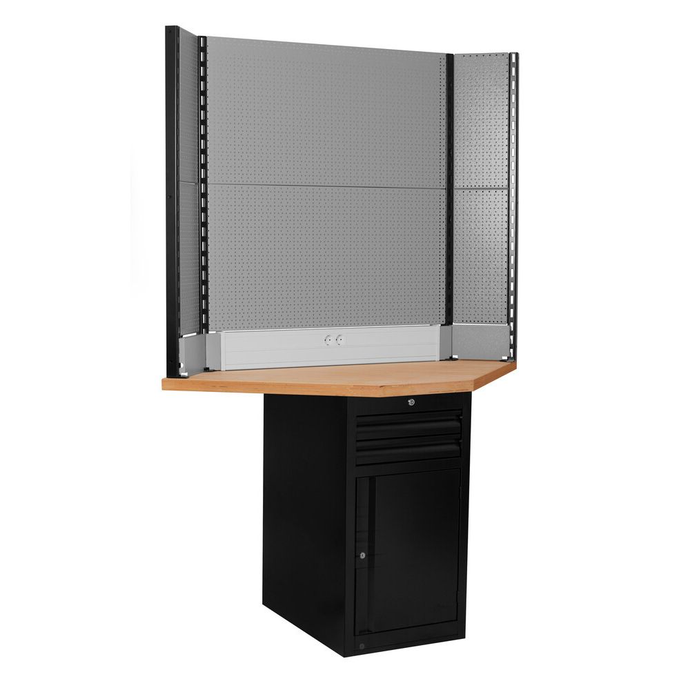 U-629900::0::U-629900::TECH CORNER BENCH NARROW CABINET AND BACK PANEL