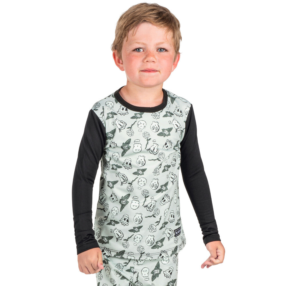BS-THR-C-SKUL-2-S::0::BS-THR-C-SKUL-2-S::#KIDS THERMA CREW SKULLS N ROSES S