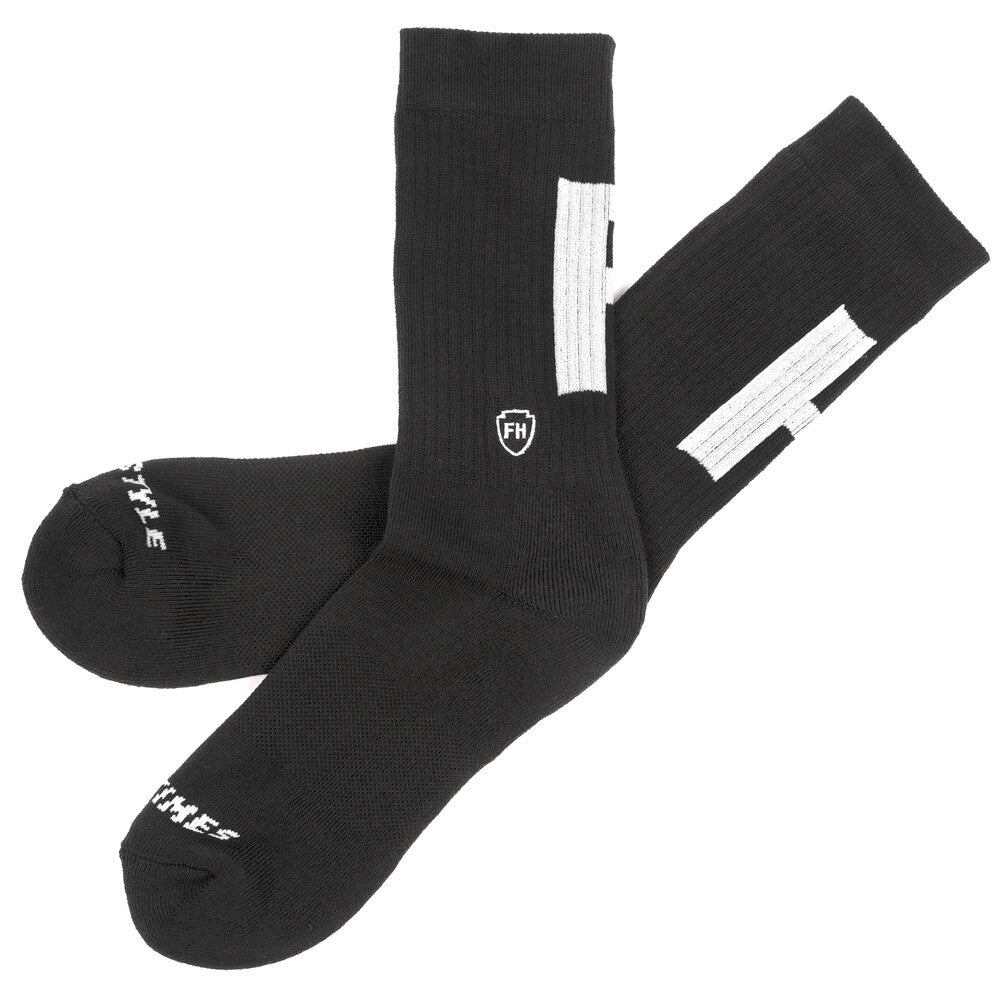 FH-6533-0008::0::FH-6533-0008::#VARSITY PERFORMANCE CREW SOCK BLACK SM/MD