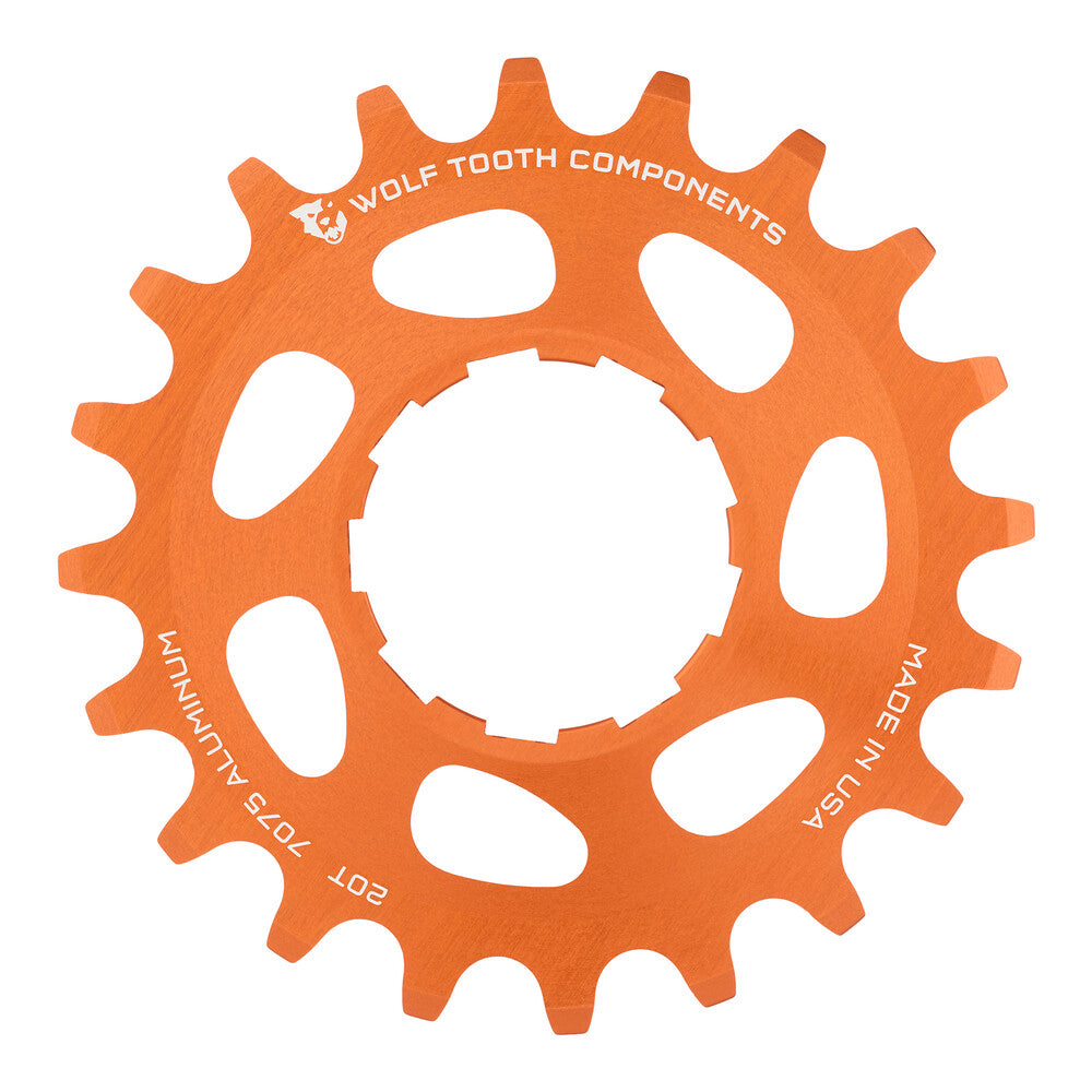 WO-AL-SS-ORG-COG20::0::WO-AL-SS-ORG-COG20::ALUMINUM SINGLE SPEED COG ORANGE 20T